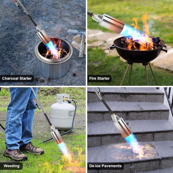 Lynzavix Steel Propane Weed Torch Burner with Igniter and 8.8 ft