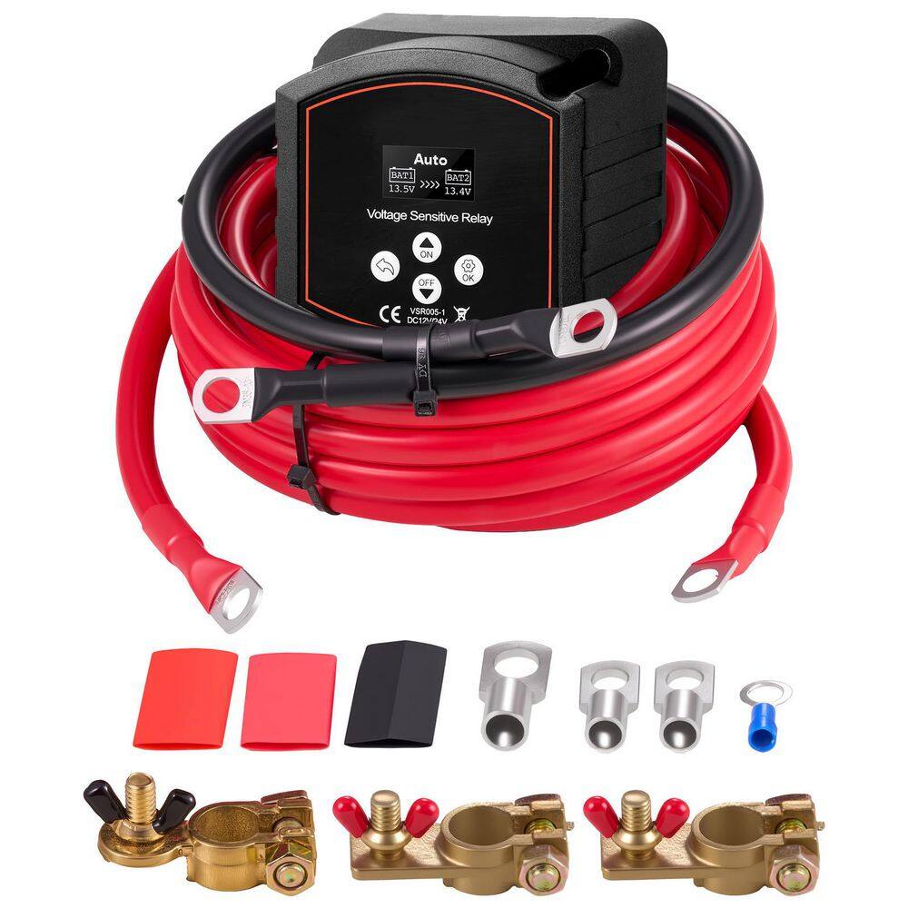 Dual Battery Isolator Kit with Voltmeter, LCD Screen, 12V 300 Amp, Manual and Automatic VSR Voltage Sensitive Relay price history on PriceWatchPro