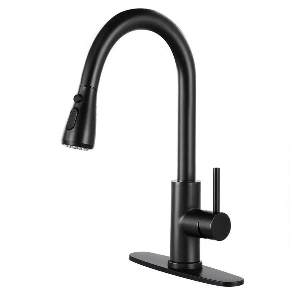 15.35 in. Single Handle Pull Out Sprayer Kitchen Faucet Commercial Kitchen 
