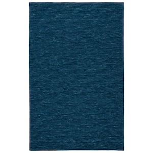Kilim Navy/Blue Doormat 3 ft. x 5 ft. Solid Color Area Rug