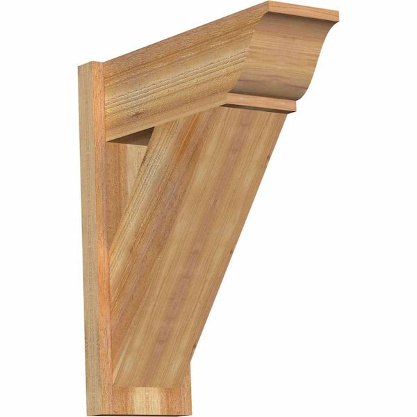 Ekena Millwork 8 in. x 26 in. x 22 in. Traditional Rough Sawn Western Red Cedar Outlooker