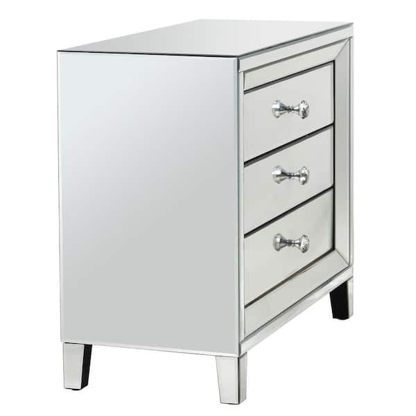 StyleCraft Mirrored 3-Drawer Chest SF2072DS - The Home Depot