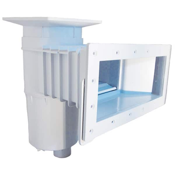 HAYWARD Auto-Skim Wide Track Series 1.5 in. FIP Vinyl In Ground Thru-Wall Skimmer 9.25 in. Throat Length Square Cover
