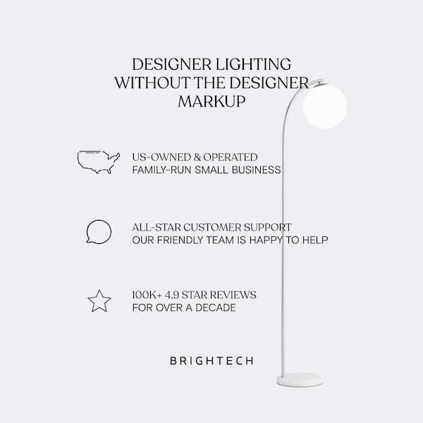Brightech Elizabeth 66 in. Oil Brushed Bronze Industrial 1 Light LED Energy Efficient Floor Lamp with Glass Cylinder Shade FL ELZBTH BZ GD