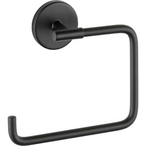 Trinsic Wall Mounted Towel Ring in Matte Black