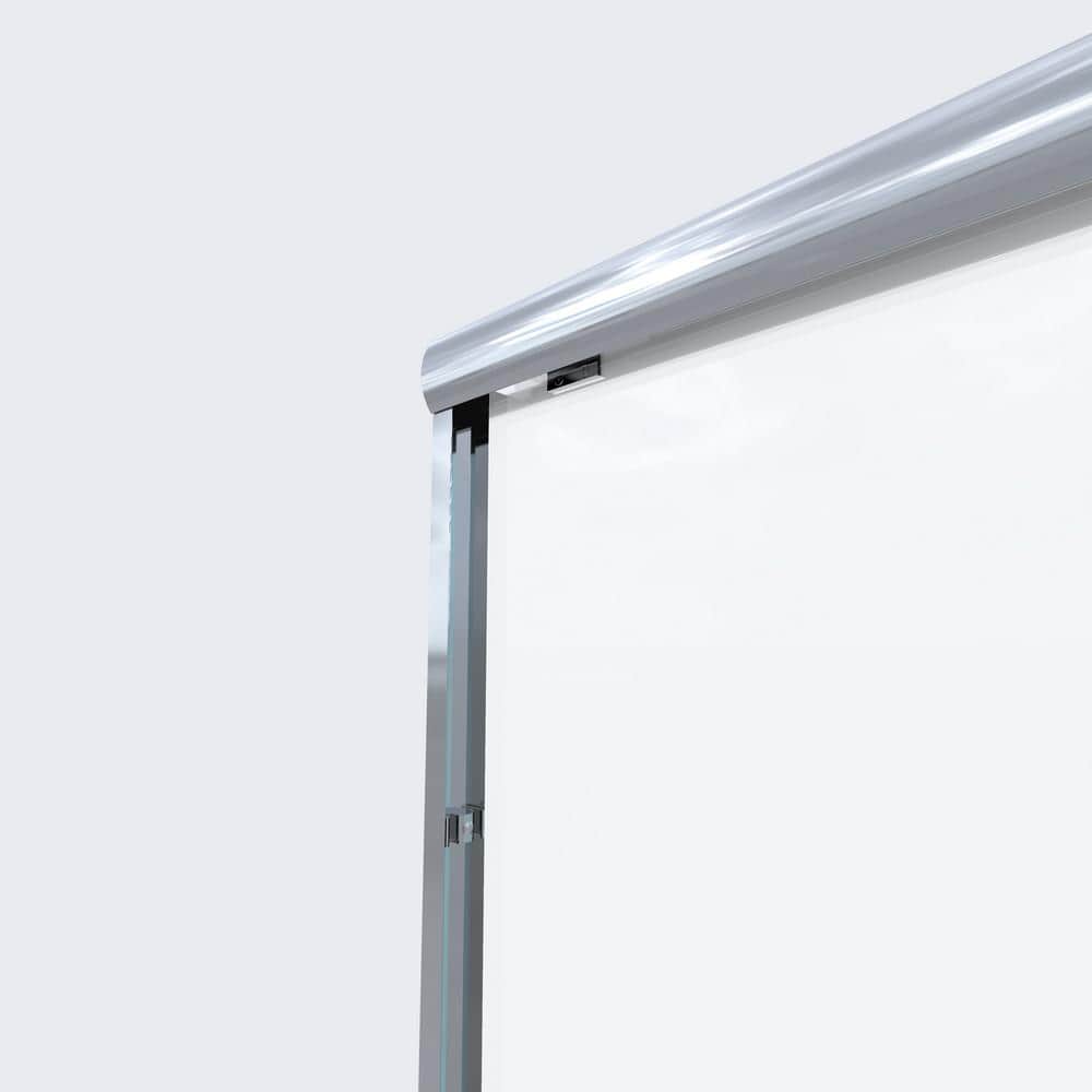 60'' Chrome Framed Sliding Shower Door with Clear Glass