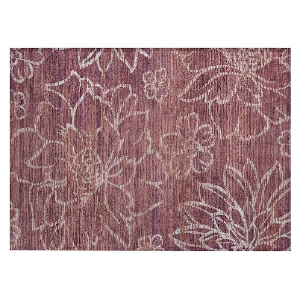 Chantille Machine Washable Indoor/Outdoor Abstract ACN2789 Eggplant 3 ft. x 4 ft. Area Rug