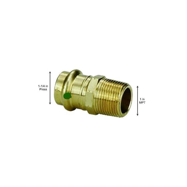 ProPress 1-1/4 in. Press x 1 in. MPT Zero-Lead Bronze Reducing Adapter