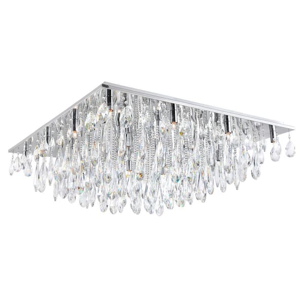 CWI Lighting Bianca 13 Light Flush Mount With Chrome Finish