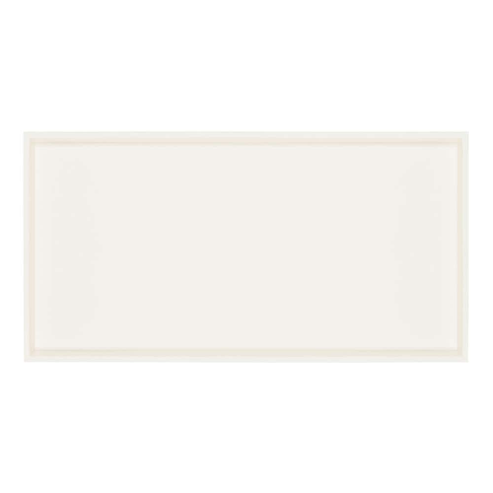 Urban Transitional 42'' Rectangular White Wood Coffee Table with Tray
