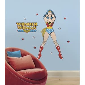 5 in. x 19 in. Classic Wonder Woman Peel and Stick Giant Wall Decals