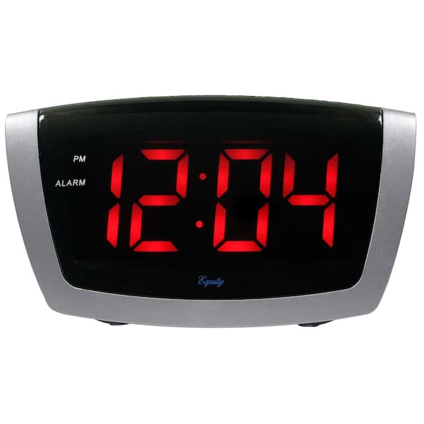 Red Led Alarm Clock With Hi Lo Dimmer 75906, Red Led Alarm Clock