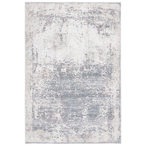 SAFAVIEH Amsterdam Beige/Gray Doormat 3 ft. x 5 ft. Distressed Area Rug
