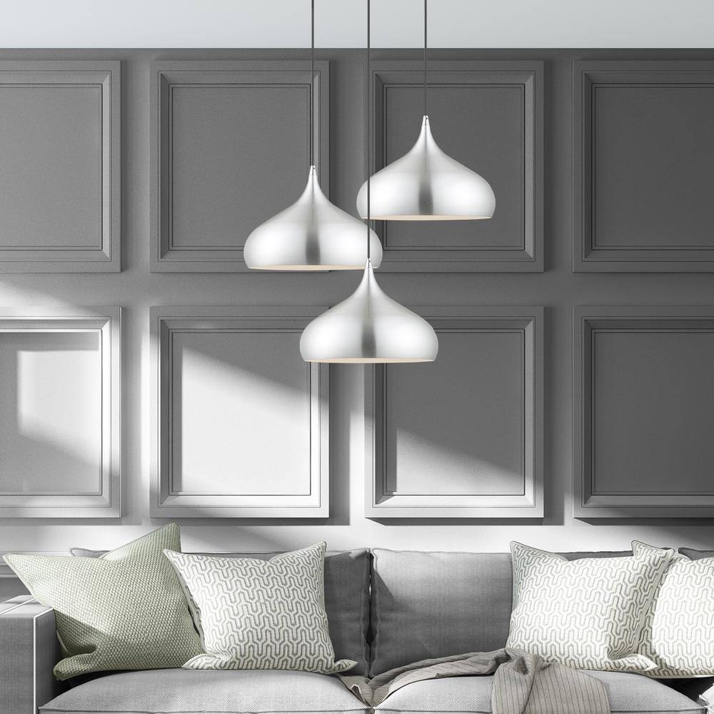 Mini Brushed Aluminum 1-Light Indoor/Outdoor Pendant
