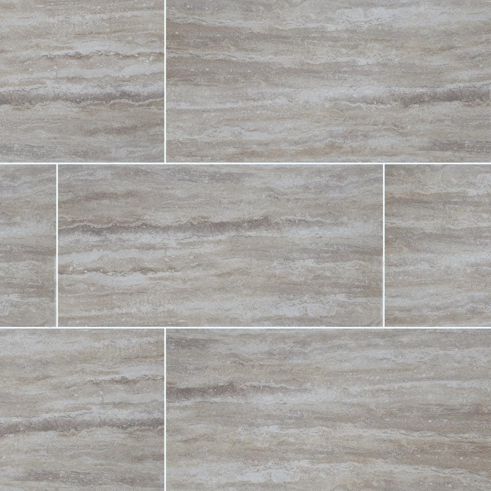 Take Home Tile Sample - Pietra Trevi Gray 4 in. x 4 in. Polished Porcelain Floor and Wall Tile price history on PriceWatchPro