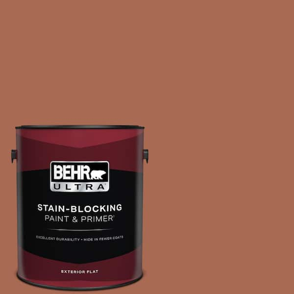 BEHR ULTRA 1 gal. #220D-7 Mojave Sunset Flat Exterior Paint & Primer