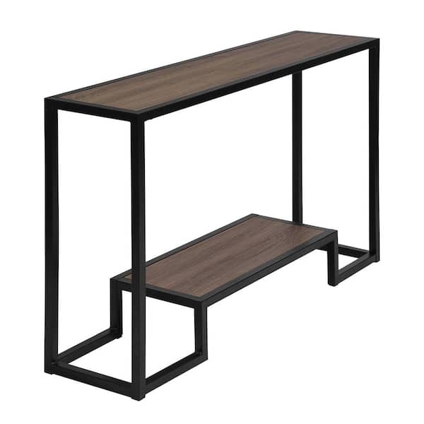 Homy Casa SURI 29.52 in. Black Wood 1-Shelf Classic Bookcase Open Back