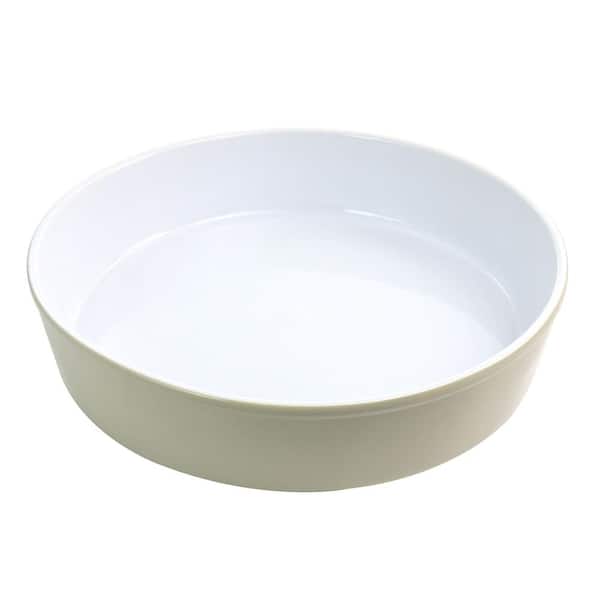 MARTHA STEWART Stoneware Pie Pan in Beige