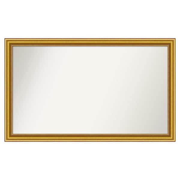 Amanti Art Townhouse Gold 45.75 in. x 27.75 in. Custom Non-Beveled Wood Framed Batthroom Vanity Wall Mirror