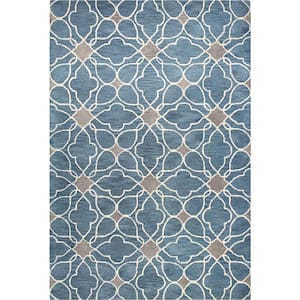 Chelsea Azure 5 ft. x 8 ft. (5' x 7'6") Moroccan Contemporary Area Rug