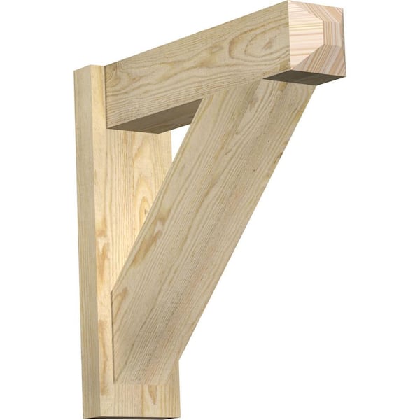 Ekena Millwork 6 in. x 22 in. x 22 in. Douglas Fir Traditional Craftsman Rough Sawn Outlooker