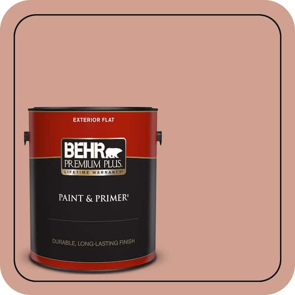 BEHR PREMIUM PLUS 1 gal. #S180-4 Shiny Kettle Flat Exterior Paint & Primer