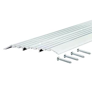 Heavy Duty Fluted Top 6 in. x 20 in. Aluminum Commercial Threshold
