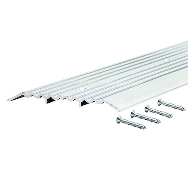 Fluted Top Fixed 6 in. x 74 in. Aluminum Heavy Duty Commercial Threshold