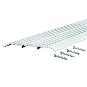 Fluted Top Fixed 6 in. x 82-1/2 in. Aluminum Heavy Duty Commercial Threshold