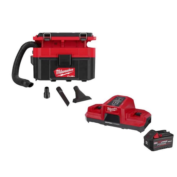 Milwaukee M18 FUEL PACKOUT 18-Volt Lithium-Ion Cordless 2.5 Gal. Wet/Dry  Vacuum with M18 HIGH OUTPUT 6.0Ah Battery  Rapid Charger 0970-20-48-59-1861  The Home Depot