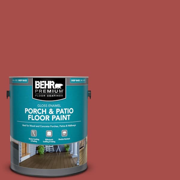BEHR PREMIUM 1 gal. Home Decorators Collection #HDC-CL-09 Persimmon Red Gloss Enamel Interior/Exterior Porch and Patio Floor Paint