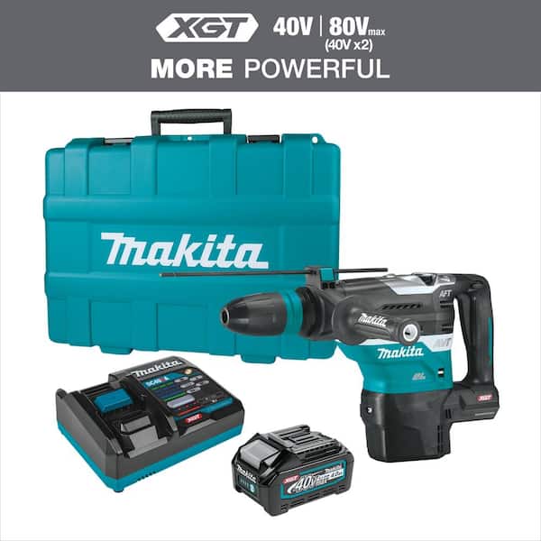 Makita 40V Max XGT Brushless Cordless 1-9/16 in. AVT Rotary Hammer Kit, AFT, AWS Capable (4.0Ah)