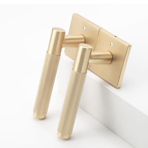 McBowery Taylor Champagne Gold Modern Heavy Duty Knurled Interior