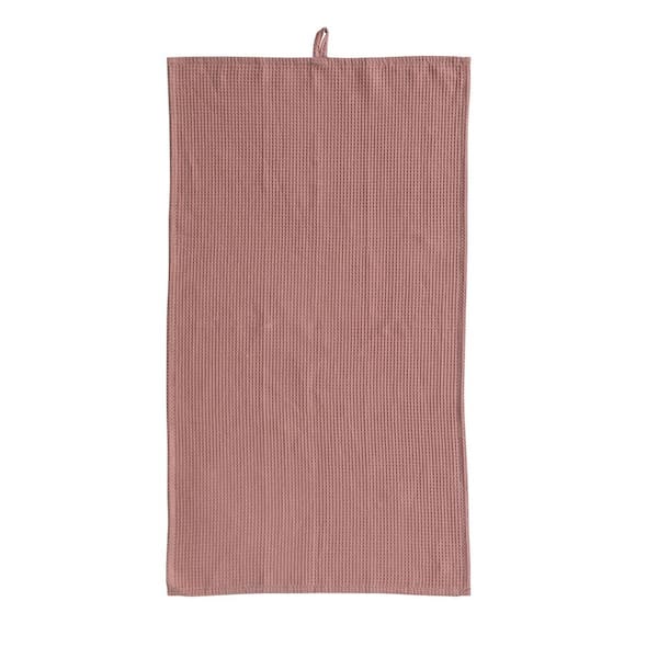 Oversized Putty Blush Pink Solid Linen and Cotton Tea Towel