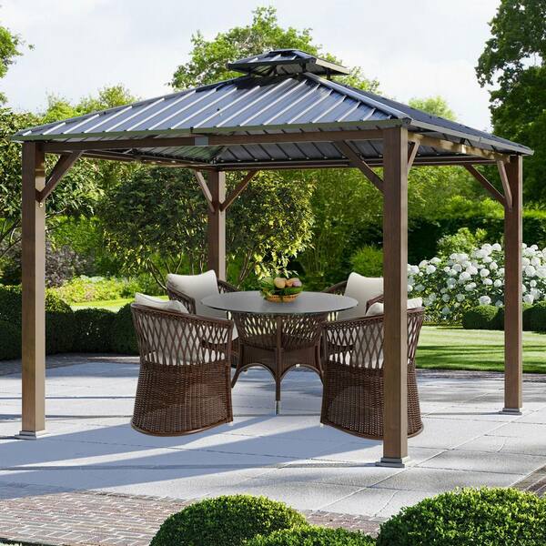 9 ft. Hard Top Outdoor Gazebo Canopy 