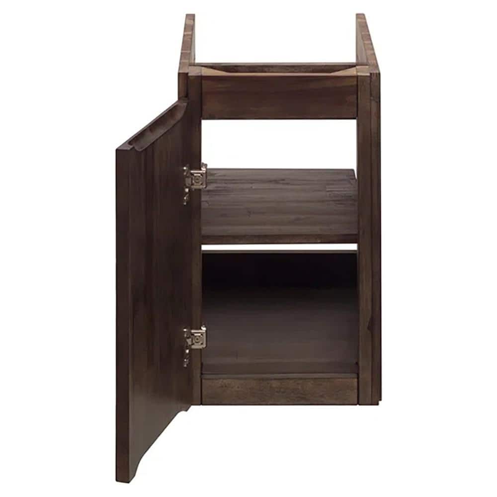 Formosa 82" Brown Acacia Wall-Mount Double Vanity Cabinet