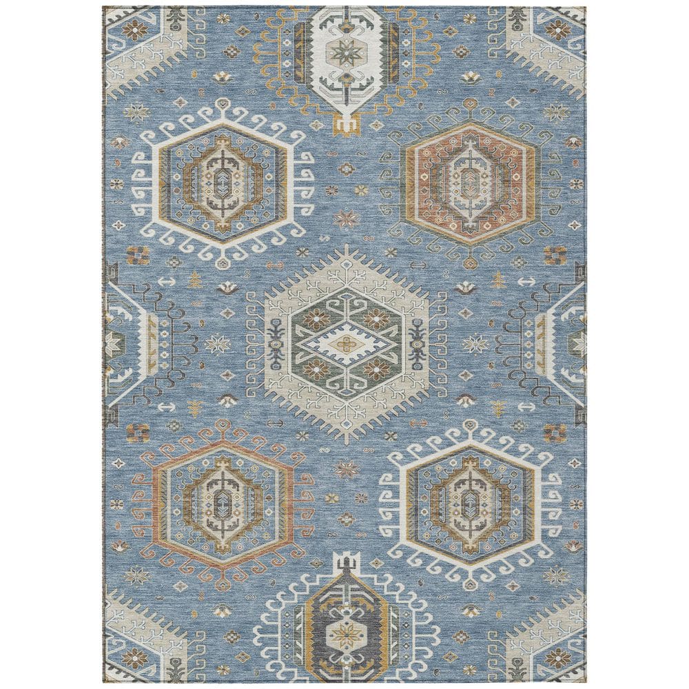 Chantille Machine Washable Indoor/Outdoor Abstract ACN2574 Denim 10 ft. x 14 ft. Area Rug price history on PriceWatchPro