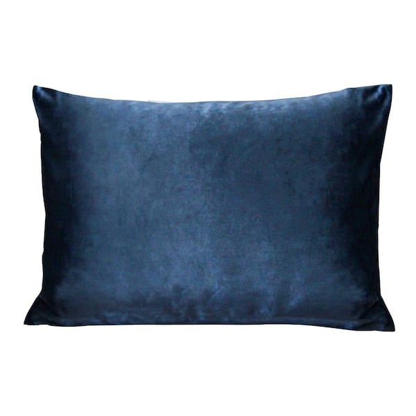 HomeRoots Victoria Blue Cotton 14 in. x 20 in. Throw Pillow
