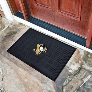 NHL Pittsburgh Penguins Black 1 ft. 7 in. x 2 ft. 6 in. Indoor/Outdoor Vinyl Door Mat