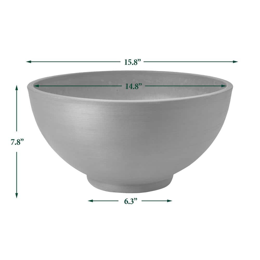 Eco-Friendly Modern Classic 3.5 Gallon Round Outdoor Planter