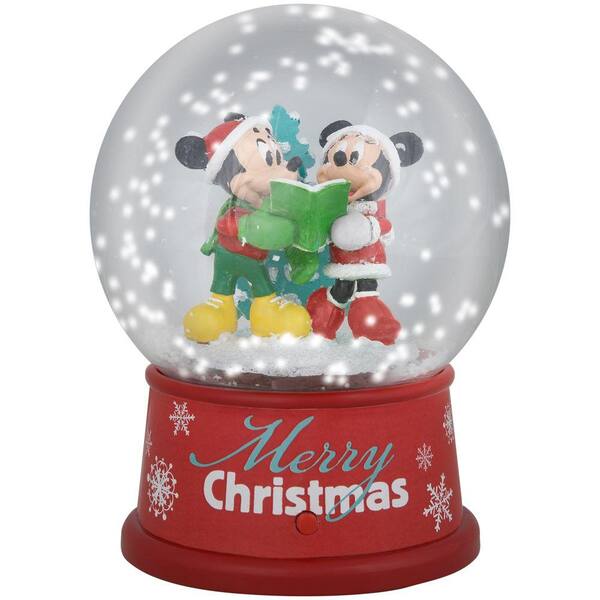 Unbranded 4.5 in.Snow Globe Mickey and Minnie Caroling