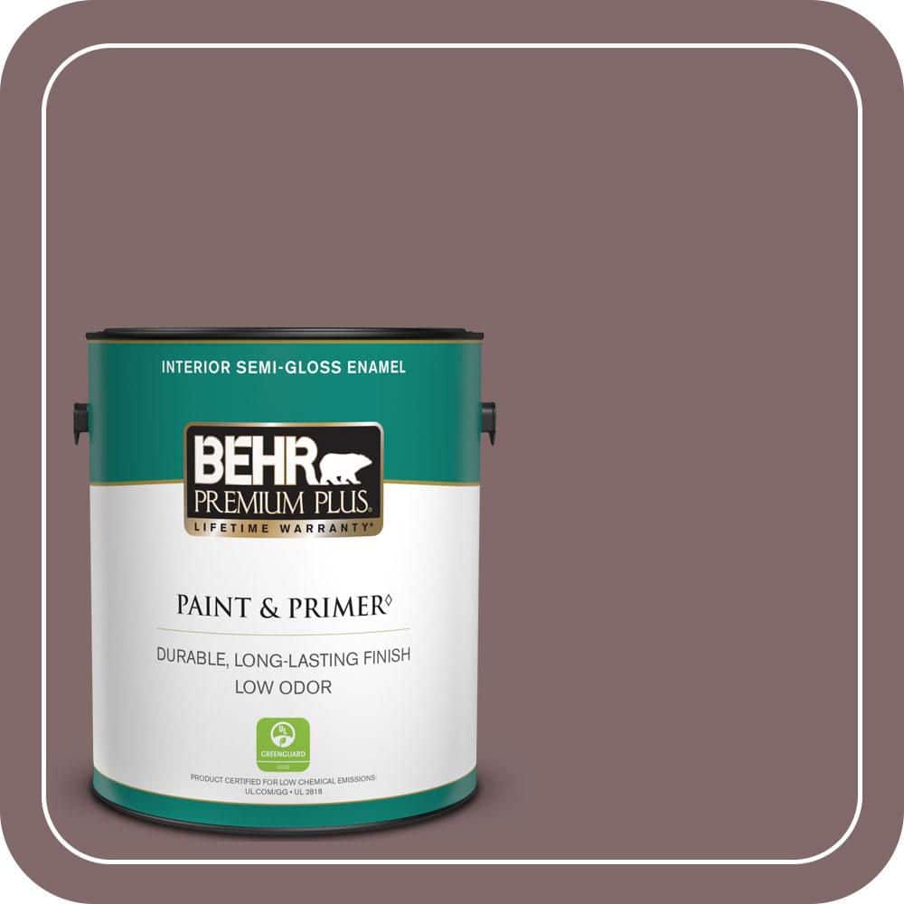 1 gal. #N120-6 Raisin in the Sun Semi-Gloss Enamel Low Odor Interior Paint & Primer price history on PriceWatchPro