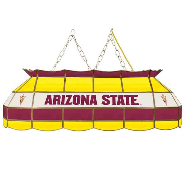 Trademark Arizona State University 40 in. 3-Light Stained Glass Tiffany Lamp