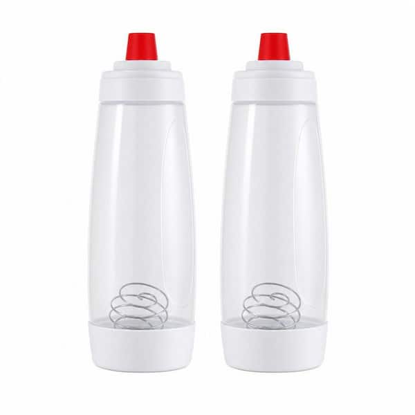 2-Pack Multipurpose Mix Pour Bottle for Pancakes Muffins Cupcakes Home Kitchen Breakfast Baking Cooking Use