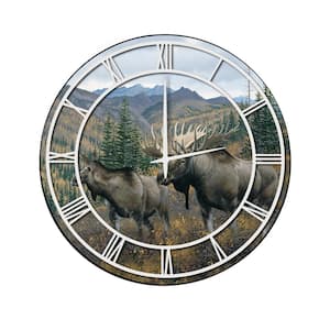 "Working the Ridge" Full Coverage Art and White Numbers Imaged Wall Clock