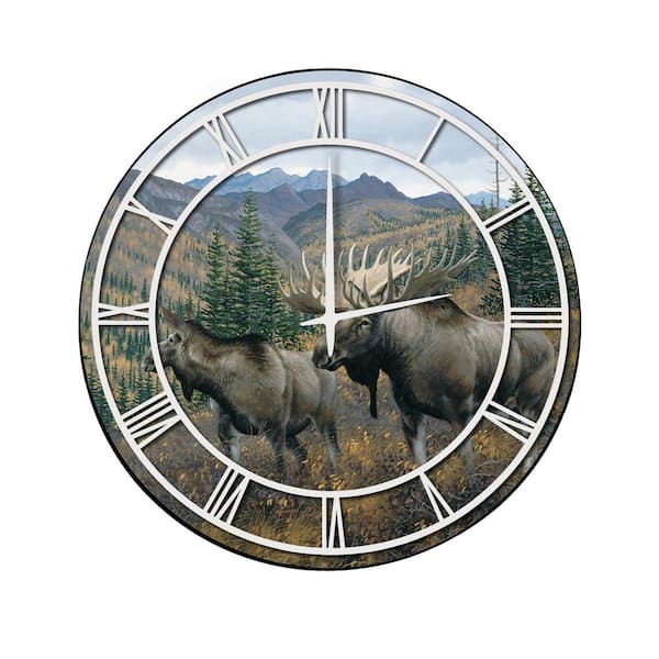 Unbranded "Working the Ridge" Full Coverage Art and White Numbers Imaged Wall Clock