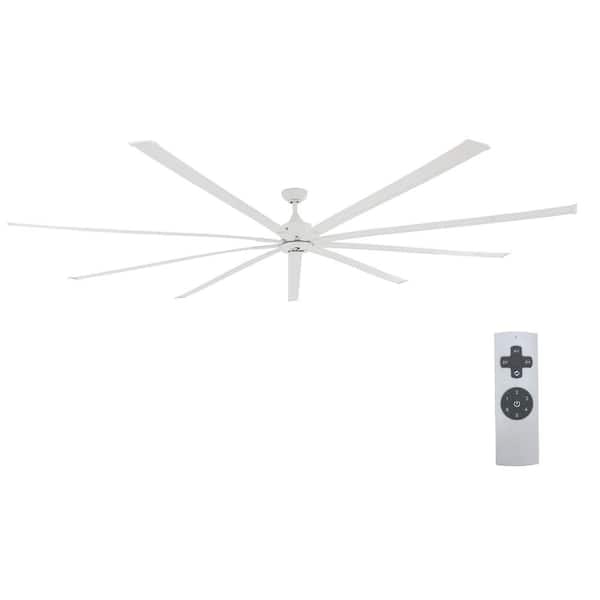 iLIVING 108 in. Indoor White Ceiling Fan with IR Remote, High Volume Low Speed and Reversible