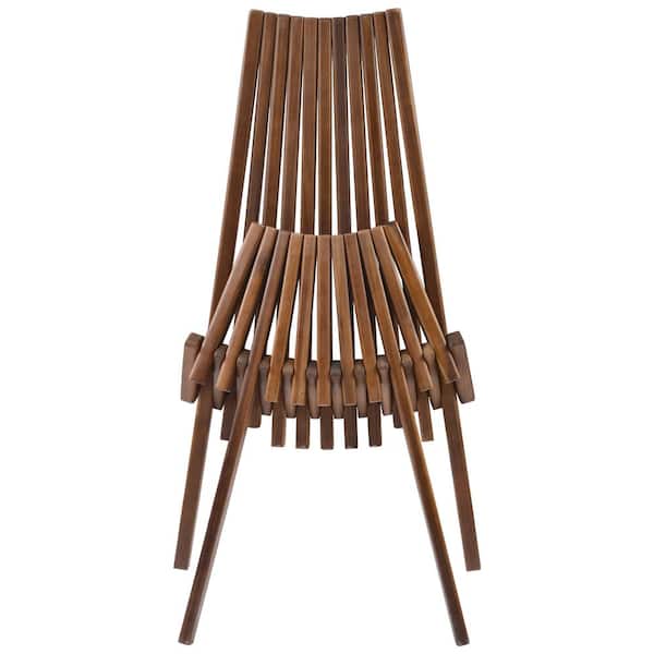 cenadinz Acacia Wood Outdoor Folding Chairs Stylish Low Profile Outdoor Lounge Chairs for Patio (1-Piece)