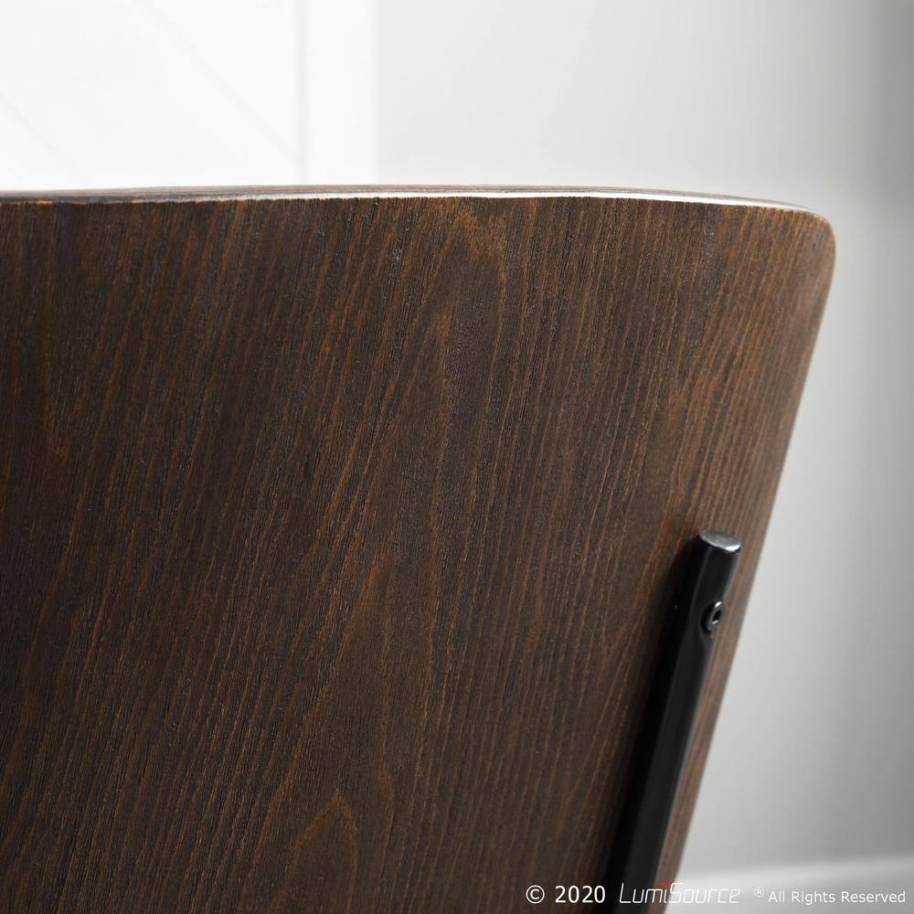 Lombardi 31'' Black Metal and Faux Leather Industrial Side Chair