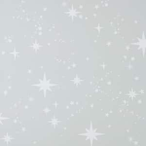 Grey Scattered Stars Peel and Stick Vinyl Wallpaper